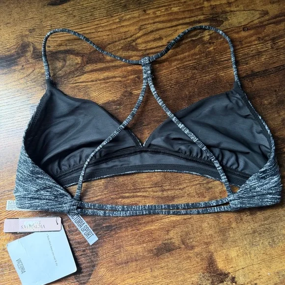 Victoria's Secret Grey Space-Dye Racerback Sports Bra - Picture 6 of 7